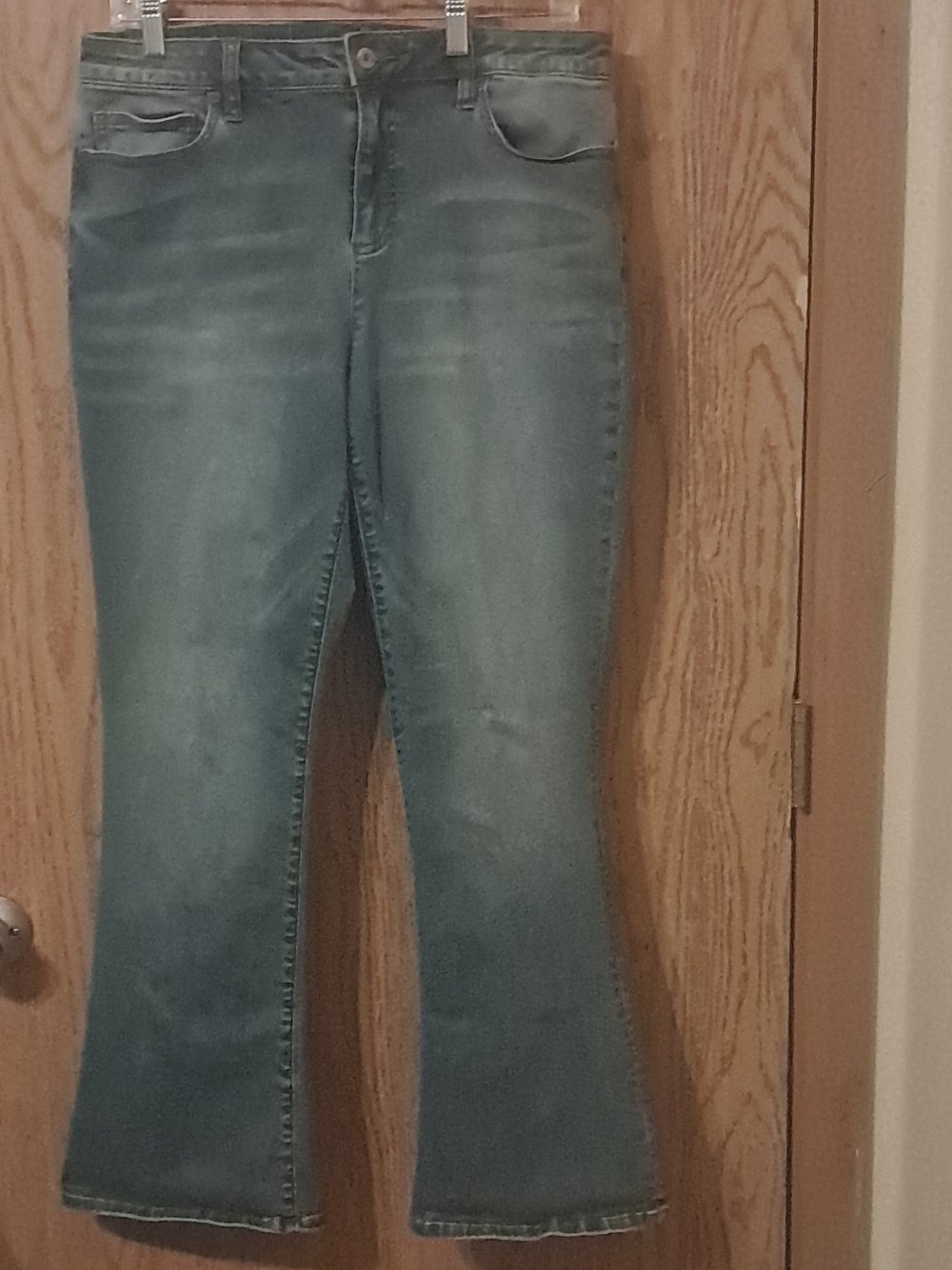Lands' End Light Blue Flare Jeans 14
